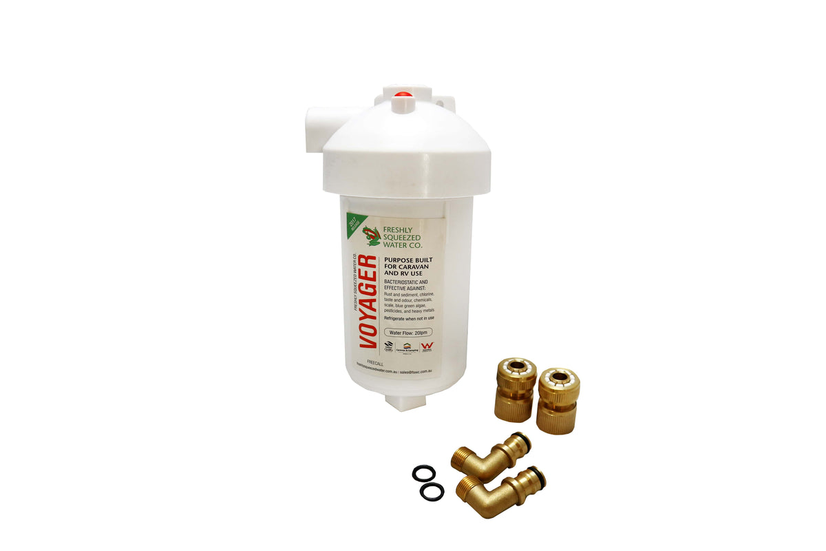 Voyager Inline Caravan Water Filter System Freshly Squeezed Water QLD