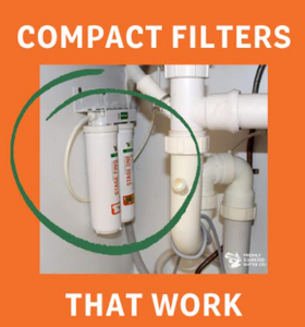 Water Filter system that fits under the sink. The Premium is a two stage snapseal unit compact and effective.